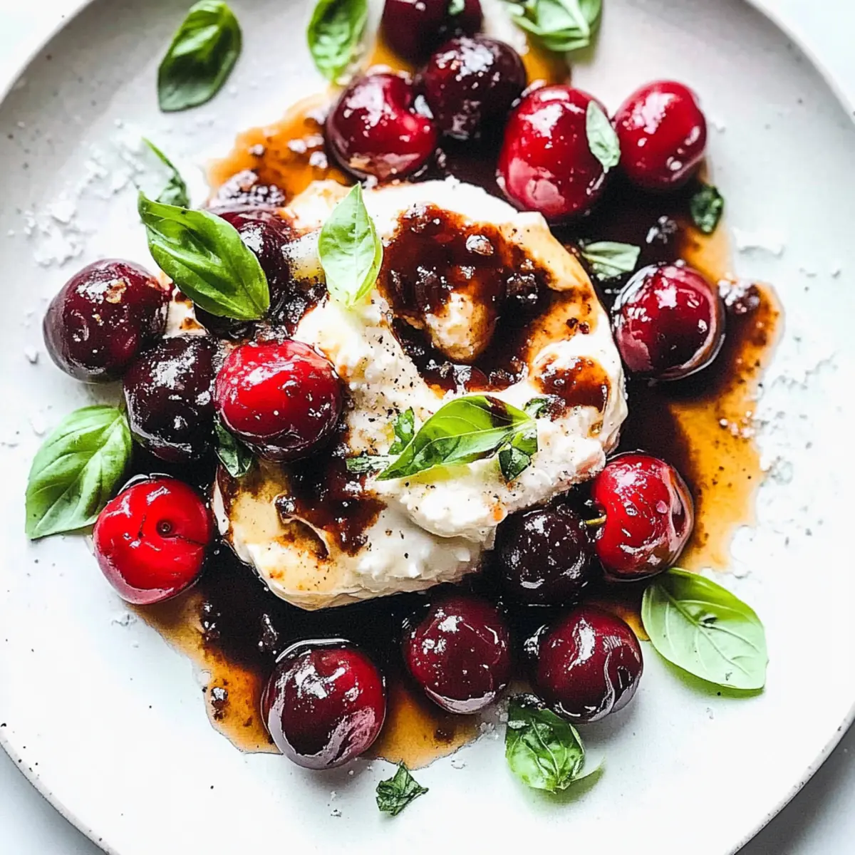 Burrata with Brown Butter, Lemon, and Cherries: Summer Bliss