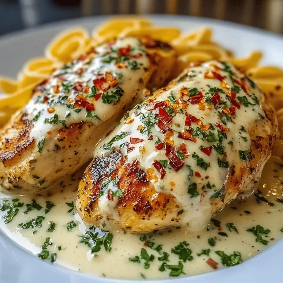 Savory Chicken Fillet in Spicy, Creamy Garlic-Parmesan Sauce