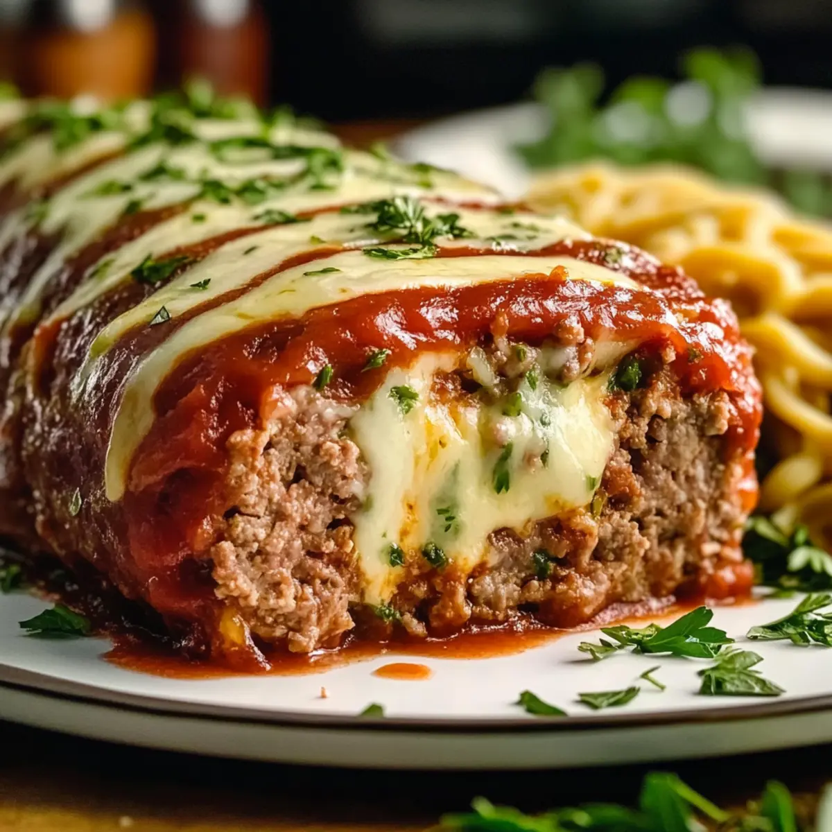 Delicious Stuffed Italian Meatloaf with a Cheesy Surprise