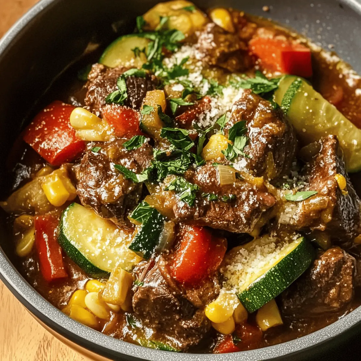 Tender Cooked SUMMER Beef Casserole Bursting with Flavor