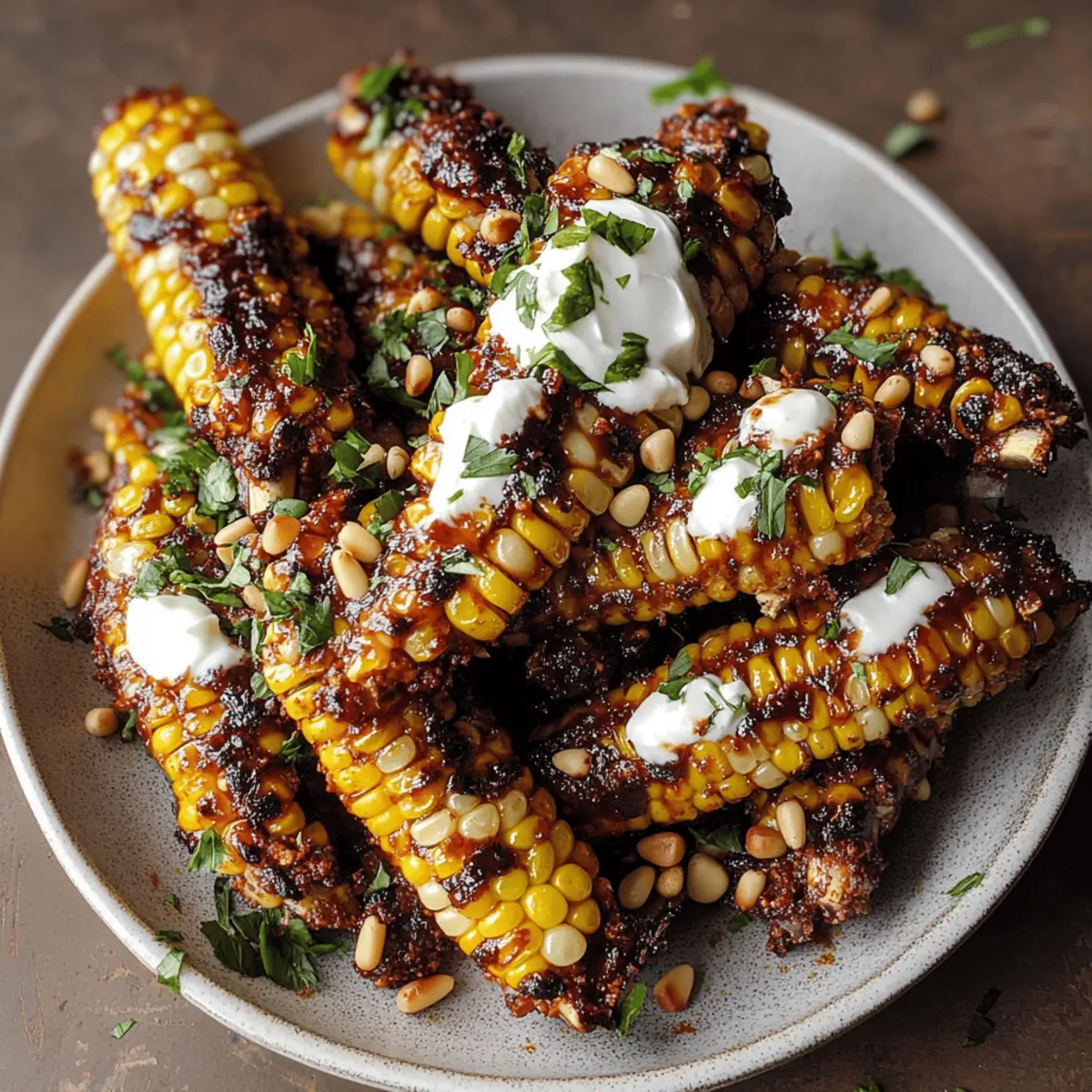 Delicious Corn Ribs with Aleppo Chili Butter & Lime Zest Cream Cheese