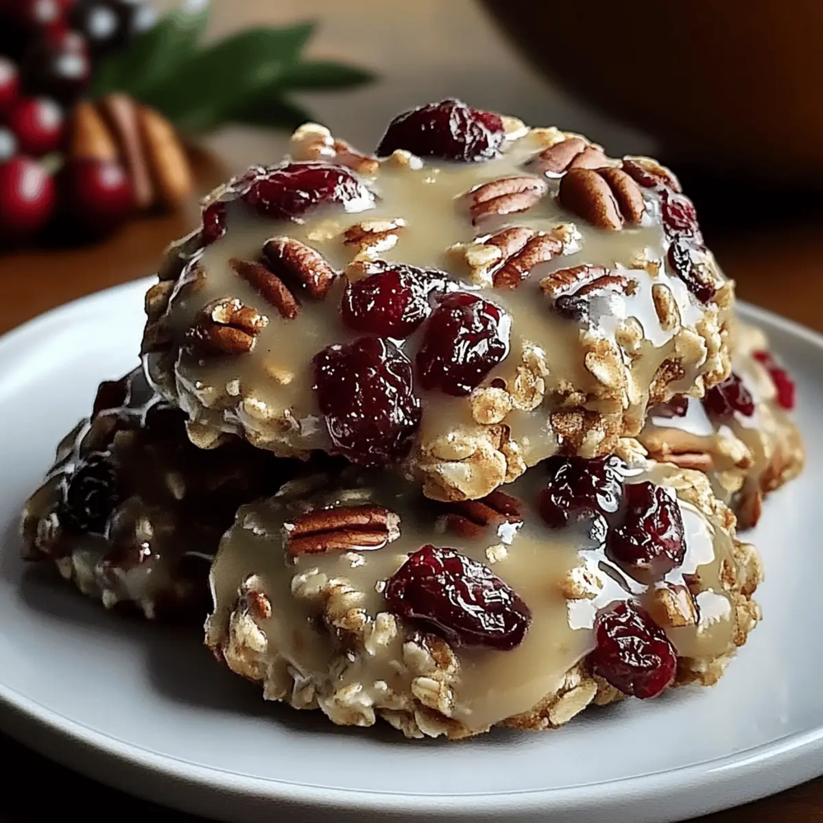 No-Bake Cranberry Pecan Praline Cookies That Wow Your Tastebuds