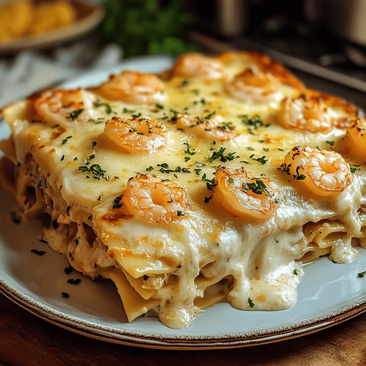 Garlic Butter Shrimp Scampi Lasagna: Comfort in Every Bite