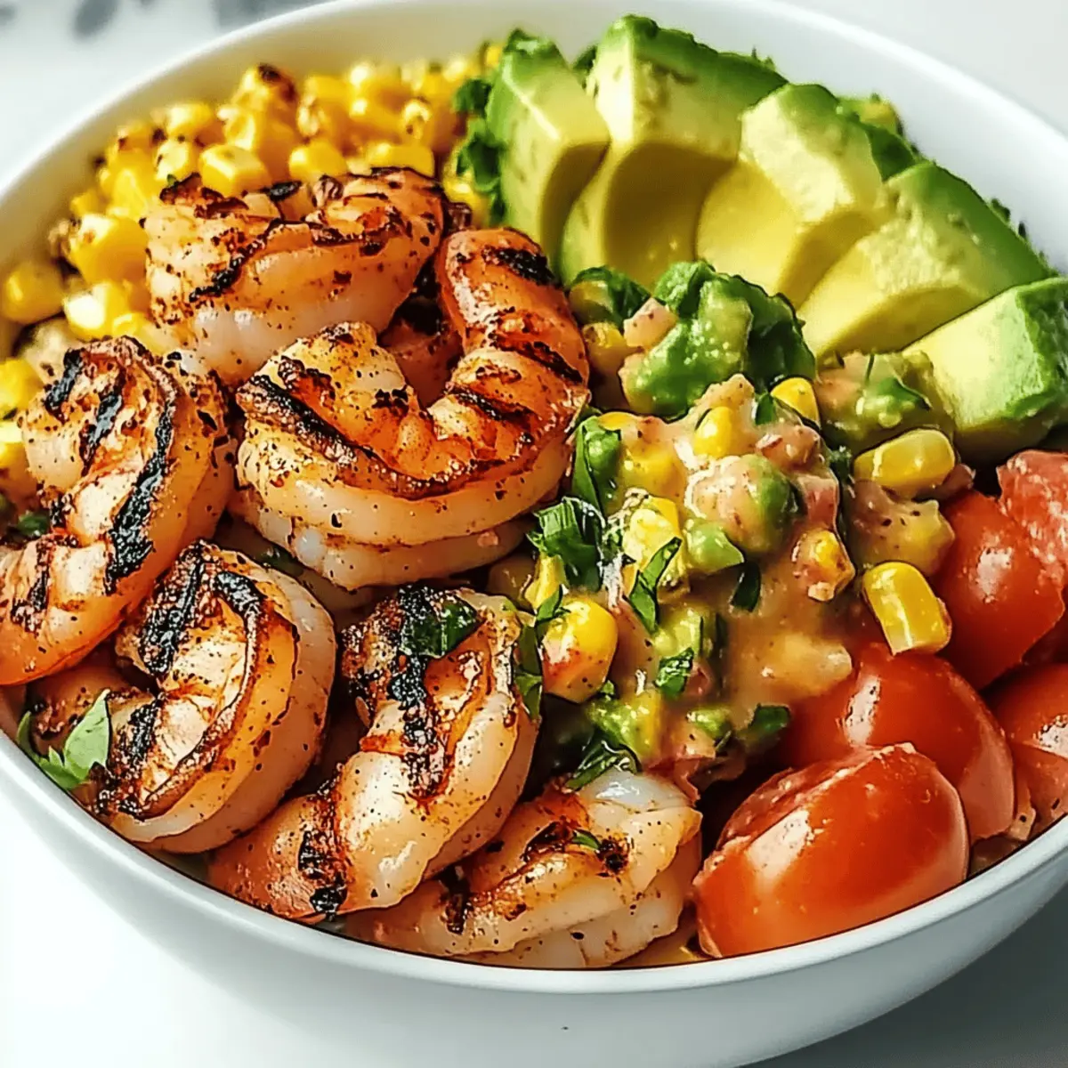 Grilled Shrimp Bowl with Avocado & Corn Salsa for Fresh Flavors