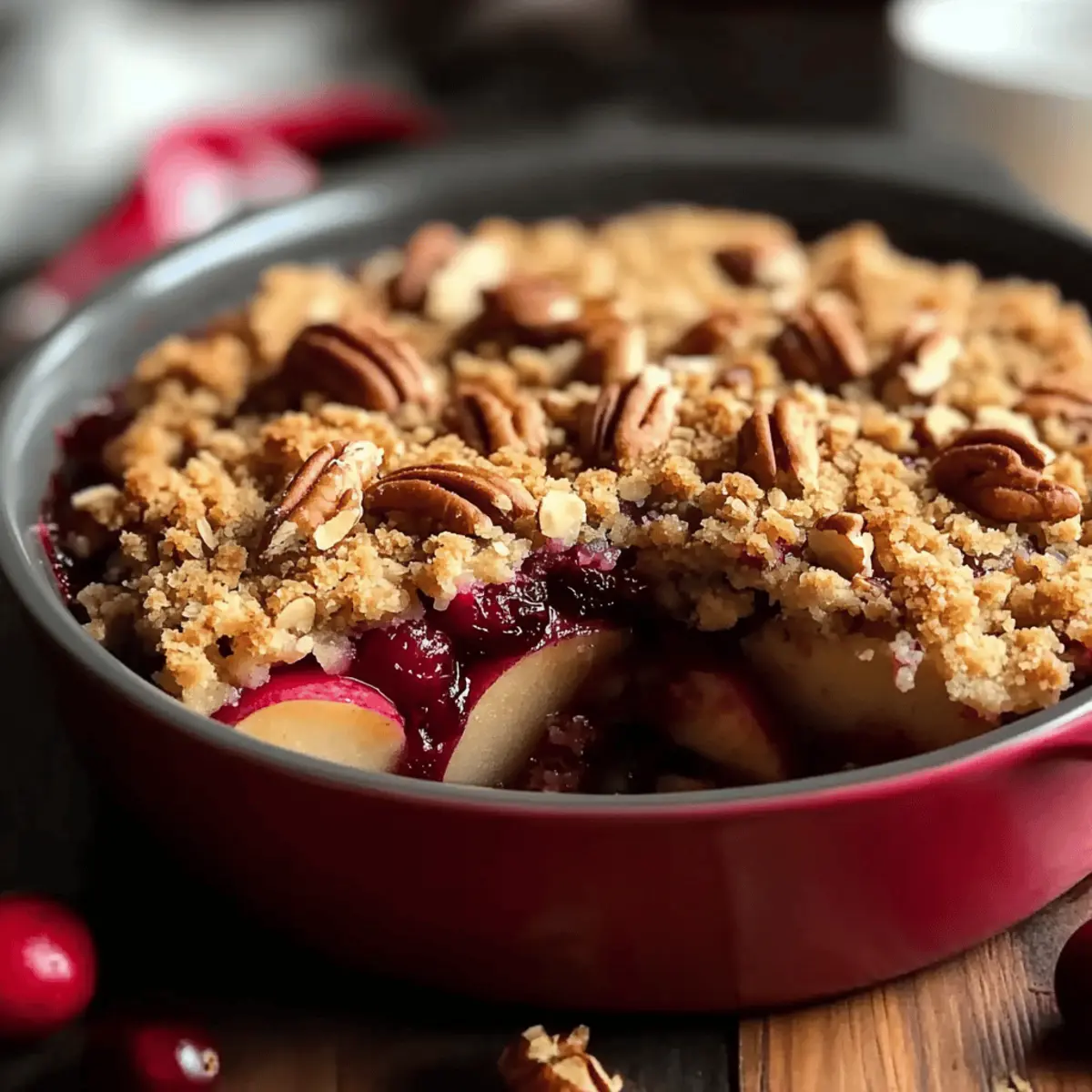 Cranberry Apple Crumble With Pecan Topping for Cozy Nights