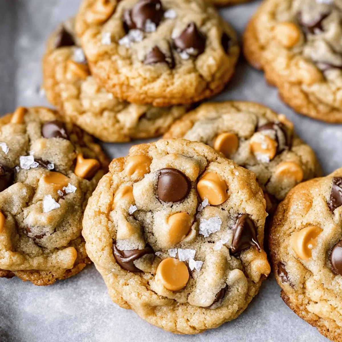 Butterscotch Chocolate Chip Cookies with a Salty Surprise