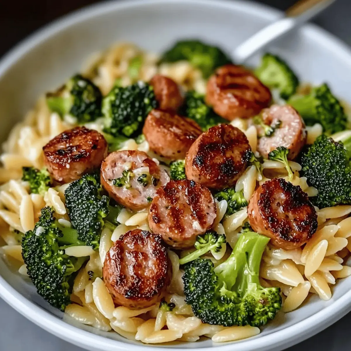 Savory Chicken Sausage and Broccoli Orzo in 30 Minutes