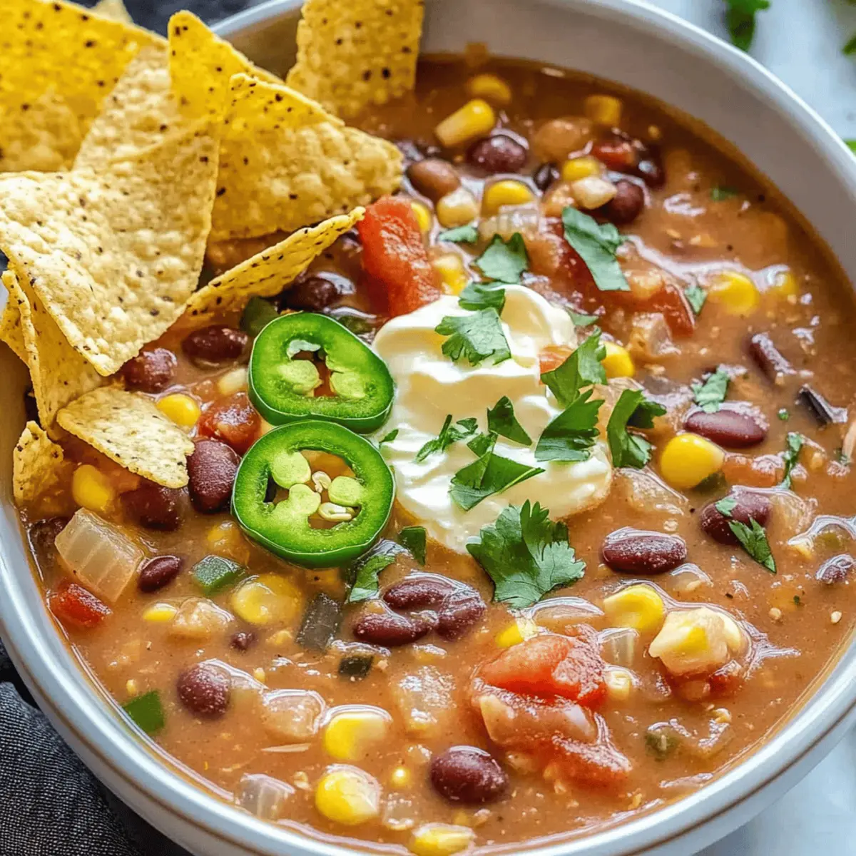 Creamy Crockpot Vegetarian Tortilla Soup for Warm Cozy Nights