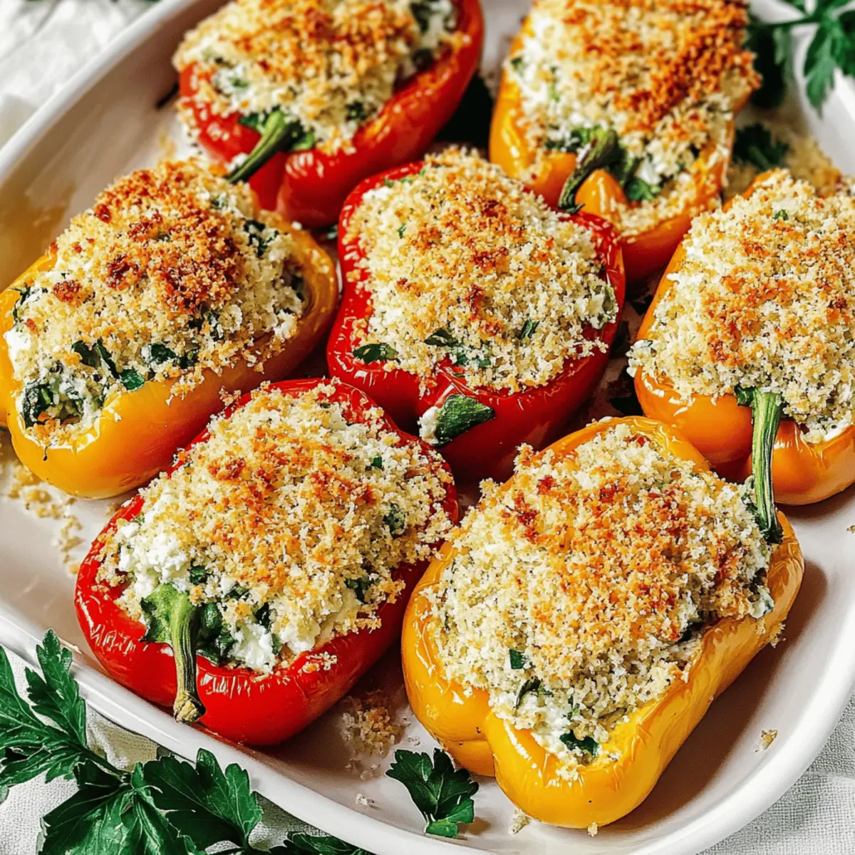 Herby Ricotta Stuffed Peppers for Comforting Italian Bliss