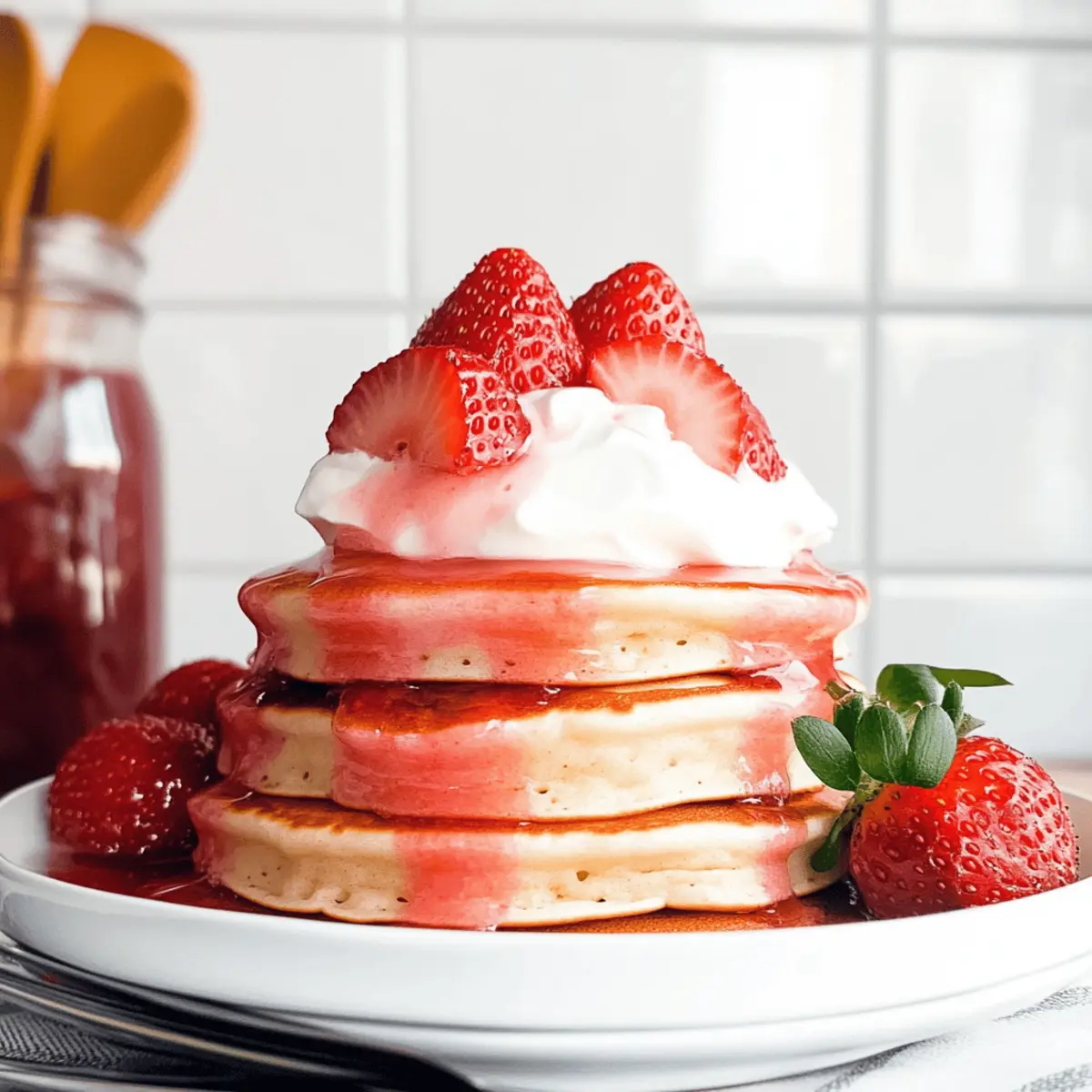 Fluffy Strawberry Pancakes That Will Brighten Your Morning