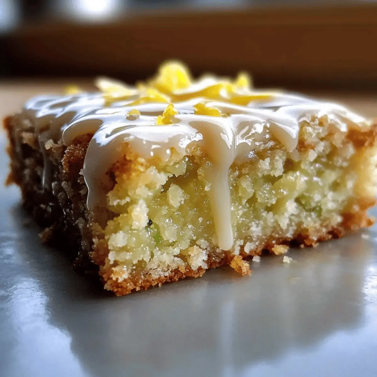 Moist Lemon Zucchini Bars with Glaze for a Fresh Treat