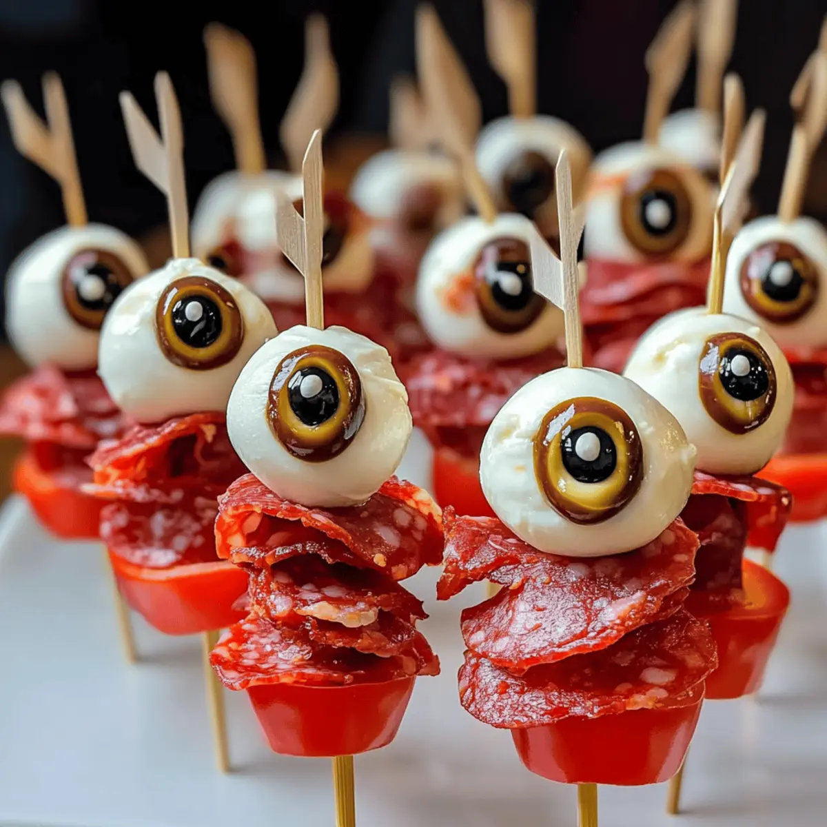 Creepy Skewered Salami Eyeballs That Will Wow Your Guests