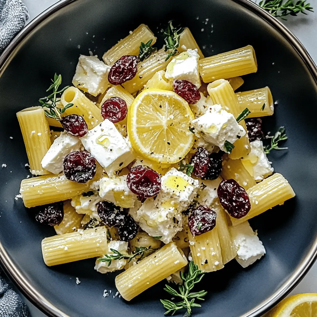 Feta & Cranberry Rigatoni Salad That Will Brighten Your Day