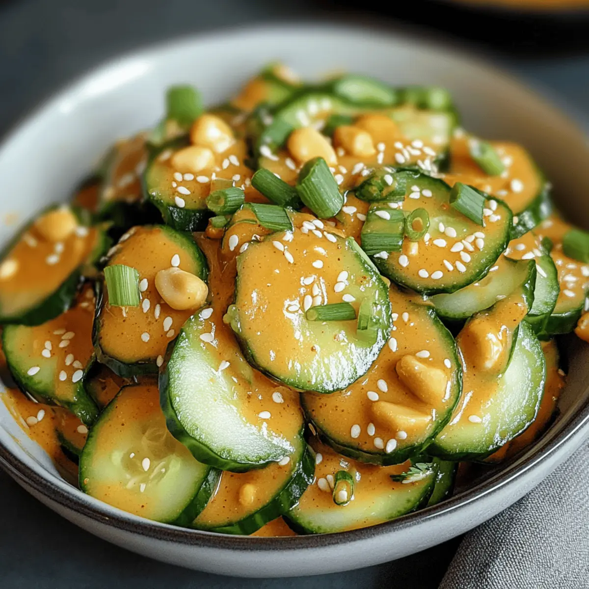 Cucumbers in Spicy Peanut Sauce: A Fresh, Zesty Treat