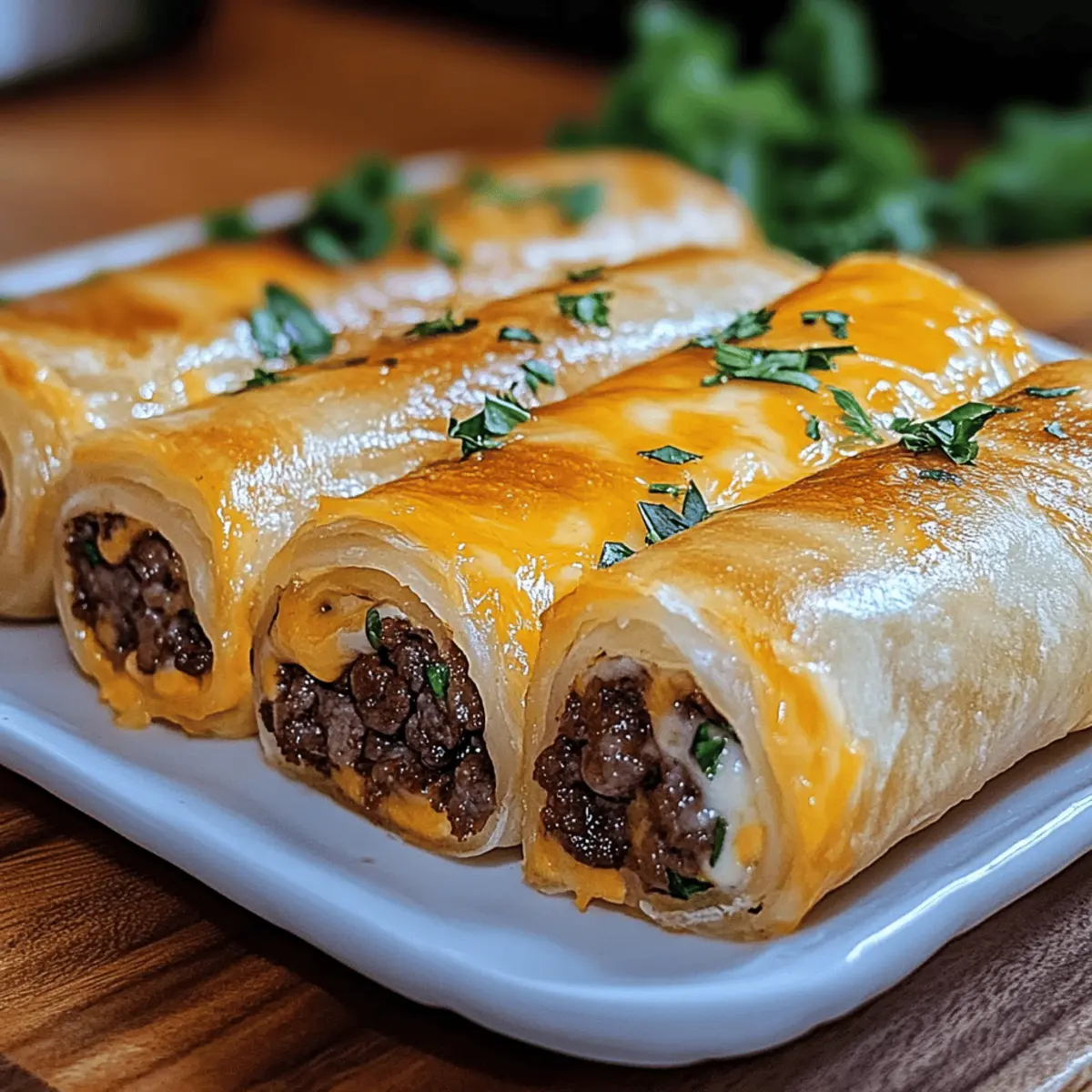 Garlic Butter Beef Cheeseburger Rollups: Easy Comfort Food