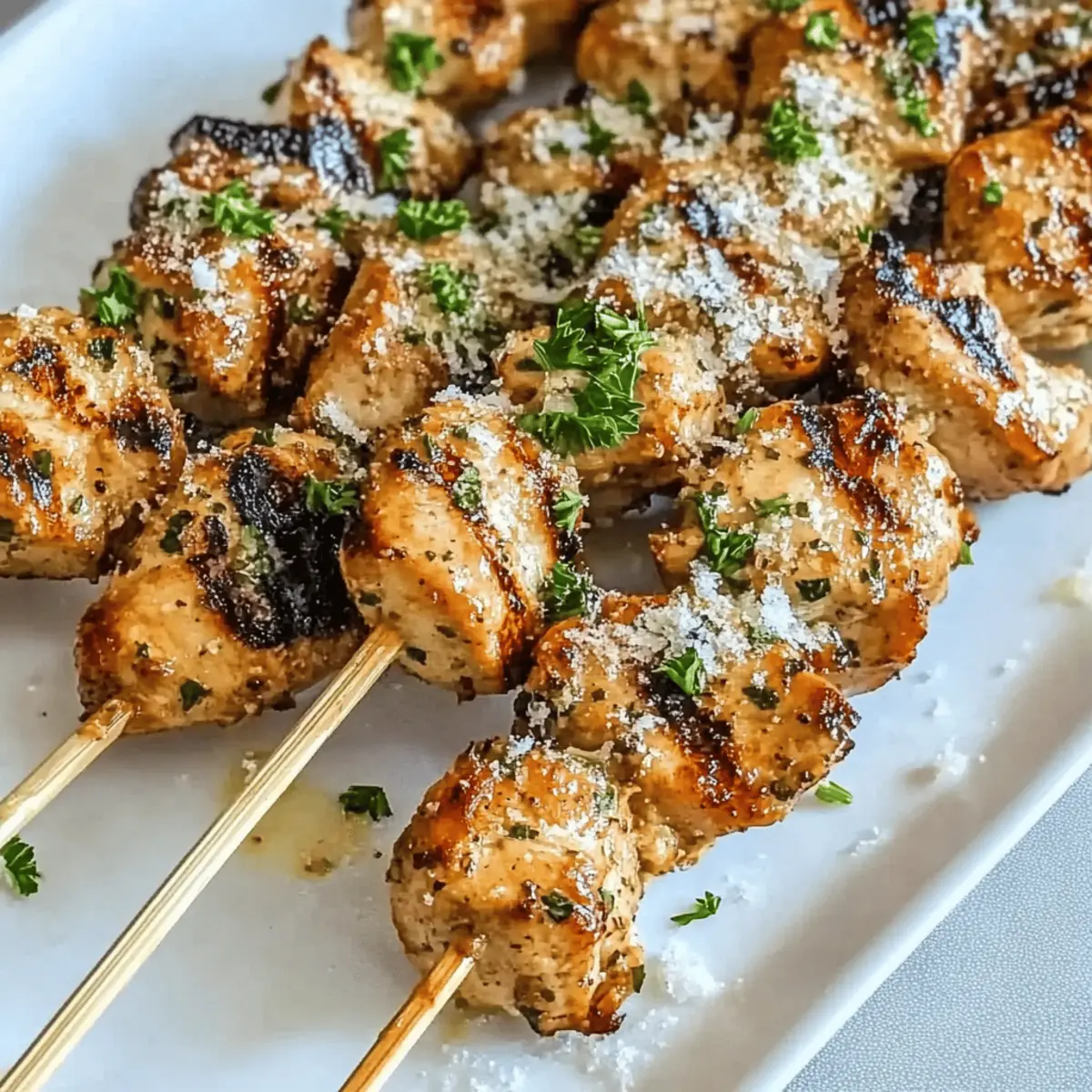 Garlic Parmesan Chicken Skewers for Flavor-Packed Grilling Fun