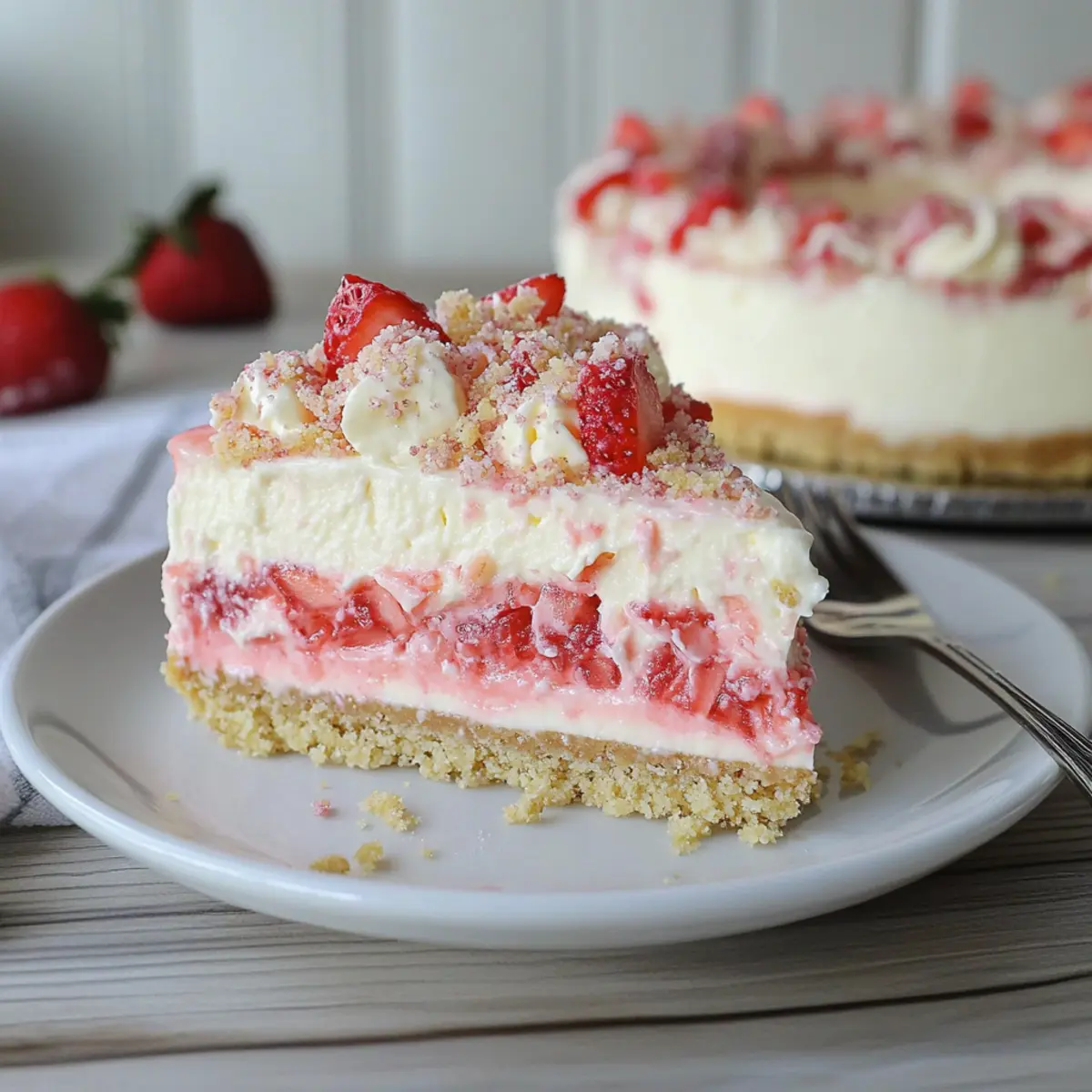Creamy Strawberry Crunch Cheesecake for Your Summer Treats