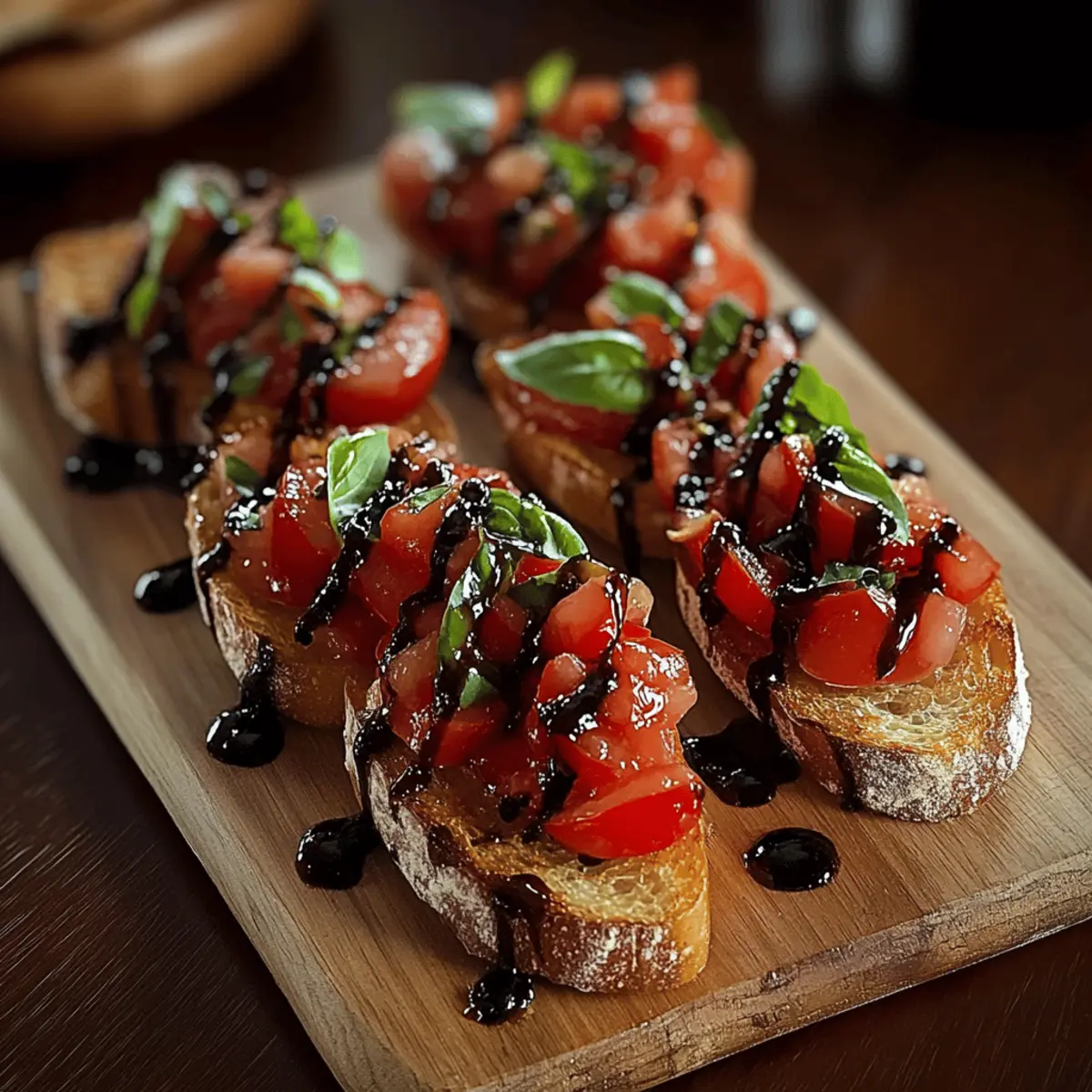 Tomato Basil Bruschetta on Toasted Crostini: Fresh and Easy Delight