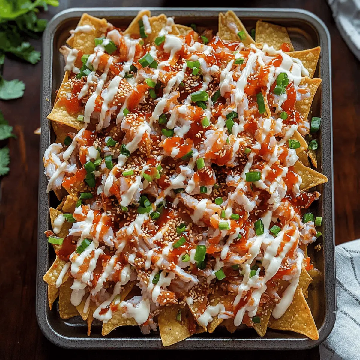 Crab Rangoon Nachos: A Crunchy, Creamy Seafood Bliss