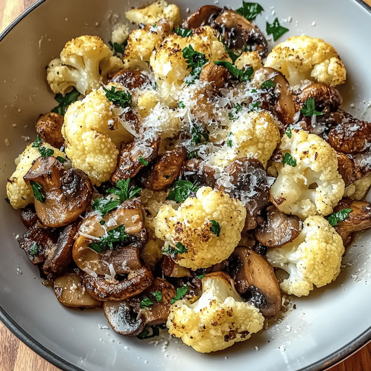 Garlic Cauliflower and Mushroom Skillet: A Cozy Veggie Delight