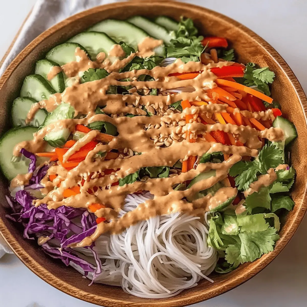 Spring Roll Salad with Peanut Sauce: A Fresh Flavor Experience