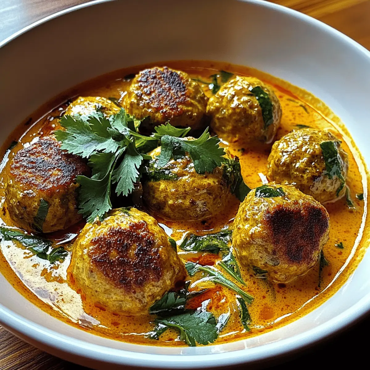 Thai Chicken Meatballs in Coconut Curry for Cozy Nights