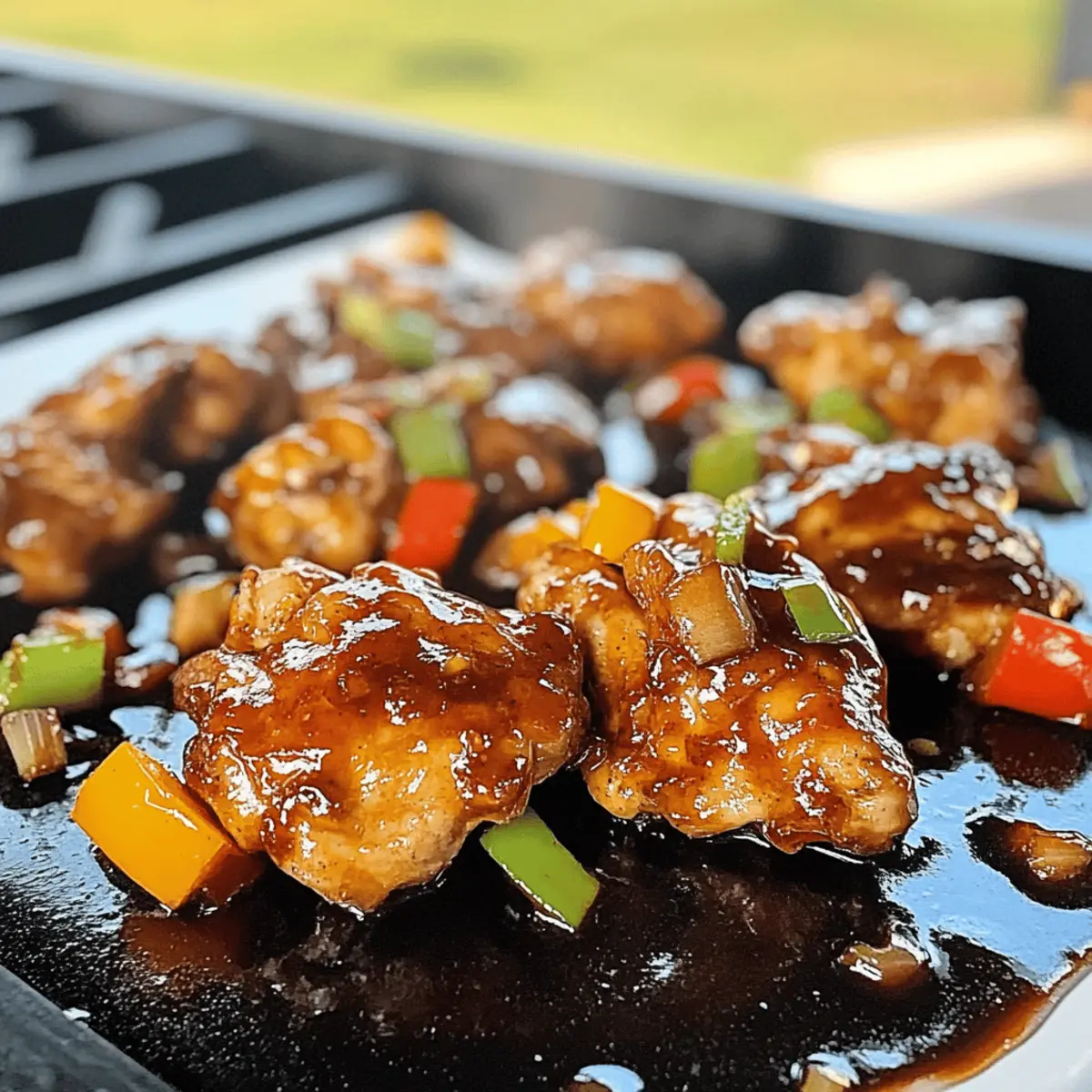Savor the Flavor: Blackstone Bourbon Chicken On The Griddle