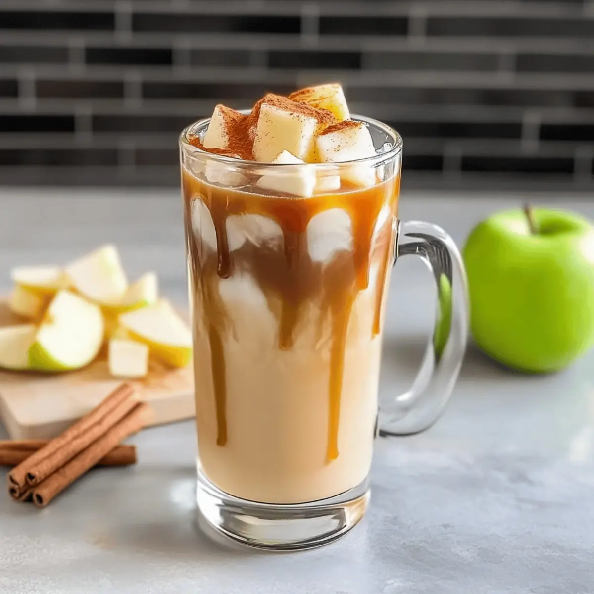 Caramel Apple Spice Iced Coffee for a Cozy Autumn Bliss