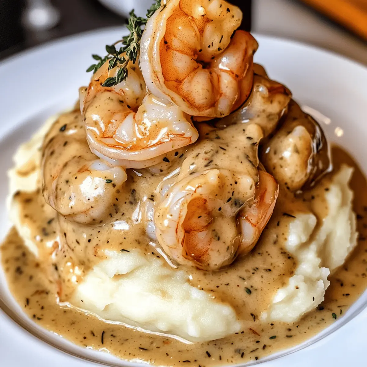 Creamy Garlic Shrimp Over Mashed Potatoes – Pure Comfort Magic