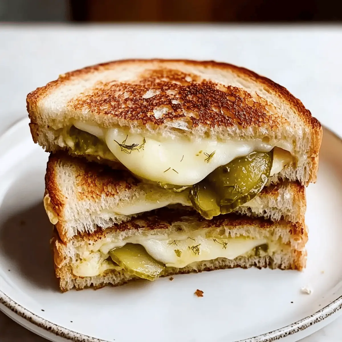 Crispy Dill Pickle Grilled Cheese Sandwich: A Tangy Twist