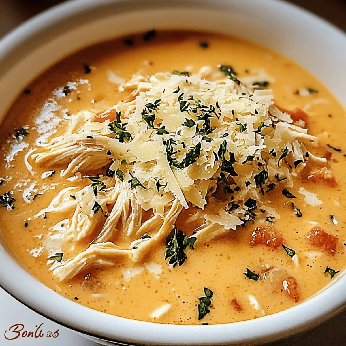 Crock Pot Creamy Chicken Parmesan Soup for Cozy Nights