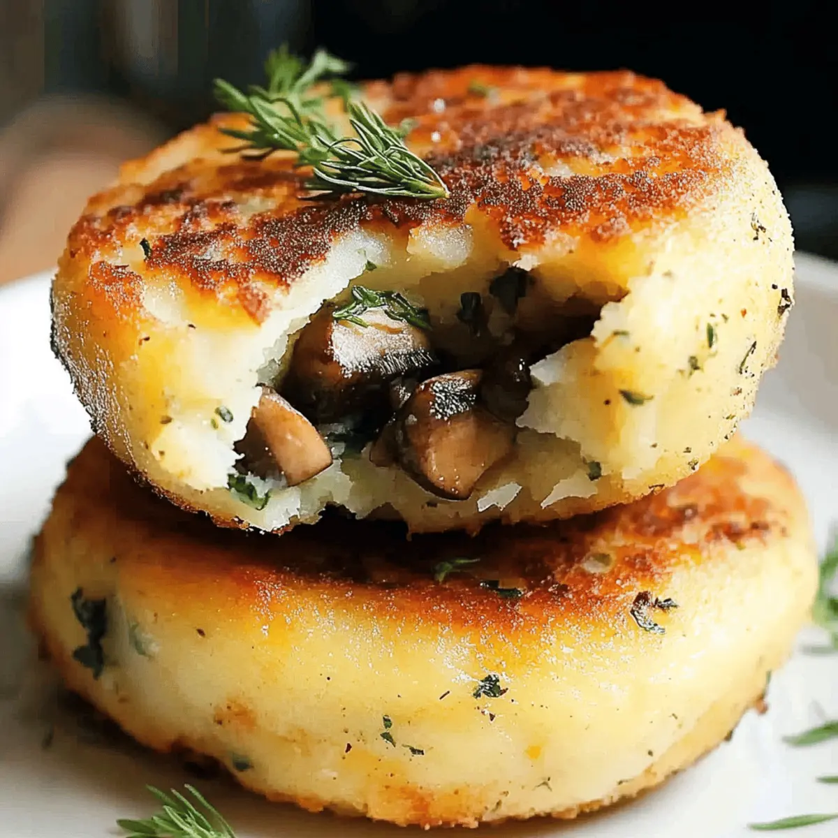 Mushroom Stuffed Potato Cakes: Crispy, Creamy Comfort Bites