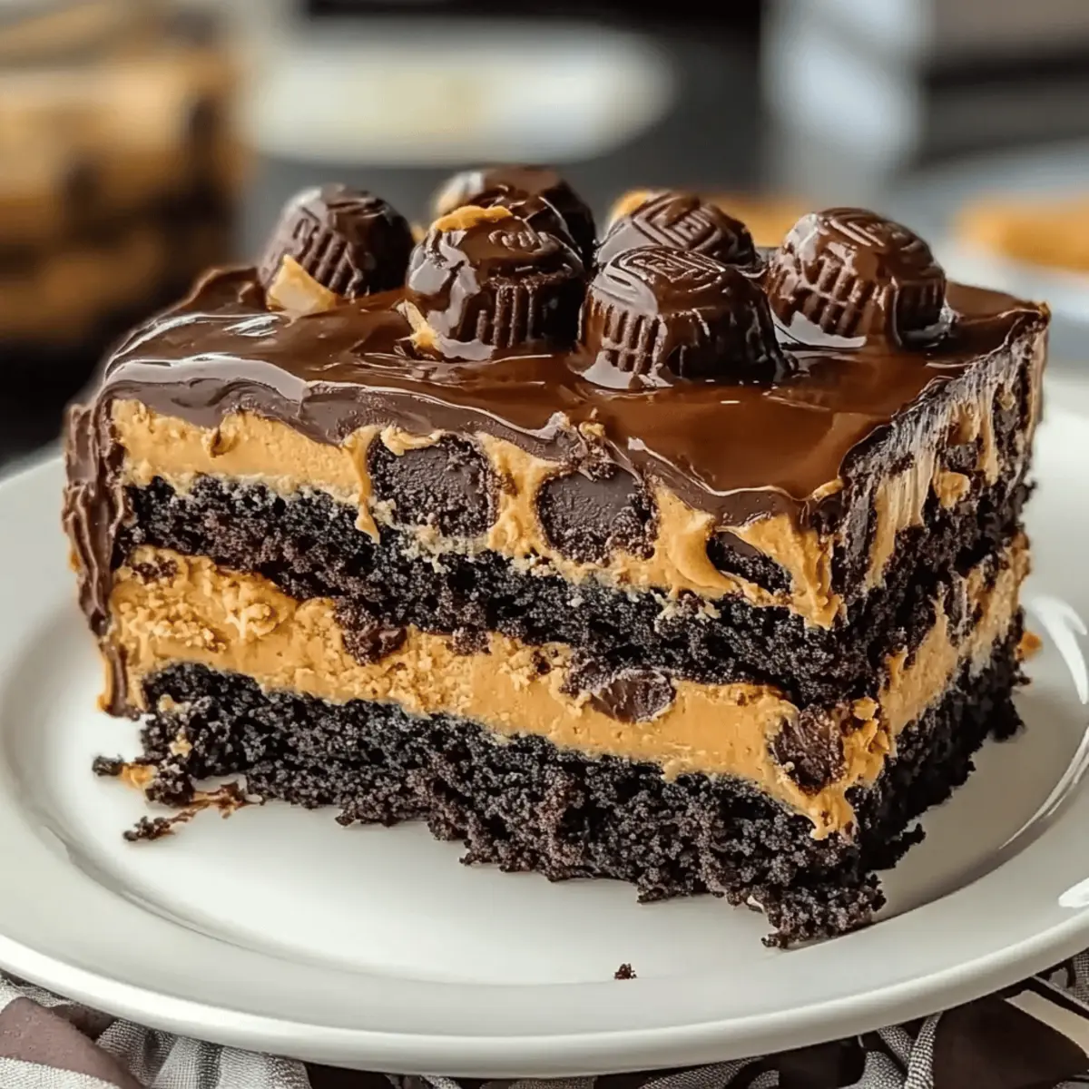 Indulge in Homemade Reese’s Peanut Butter Earthquake Cake
