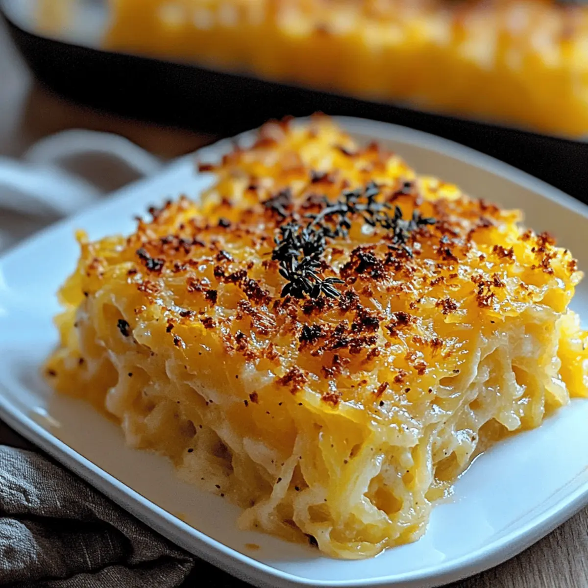 Creamy Spaghetti Squash Au Gratin to Delight Your Tastebuds