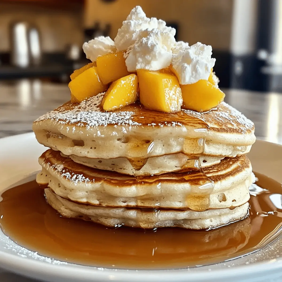 Fluffy Sweet Coconut Cream Pancakes for a Tropical Breakfast