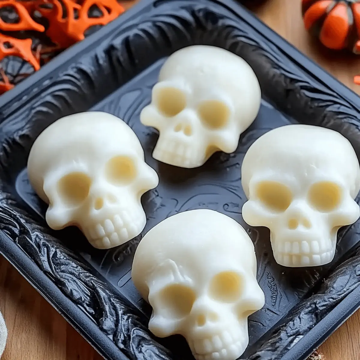 Spooky Mozzarella Cheese Skulls: Fun for Halloween Treats
