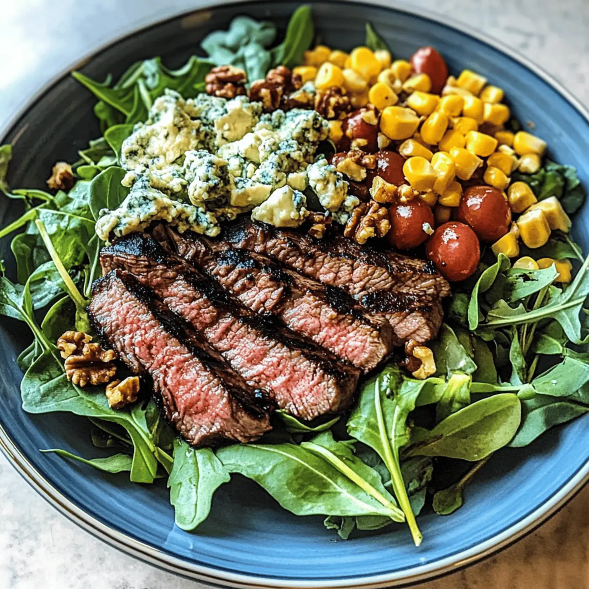 Balsamic Steak Salad with Gorgonzola & Corn: A Flavor Burst!