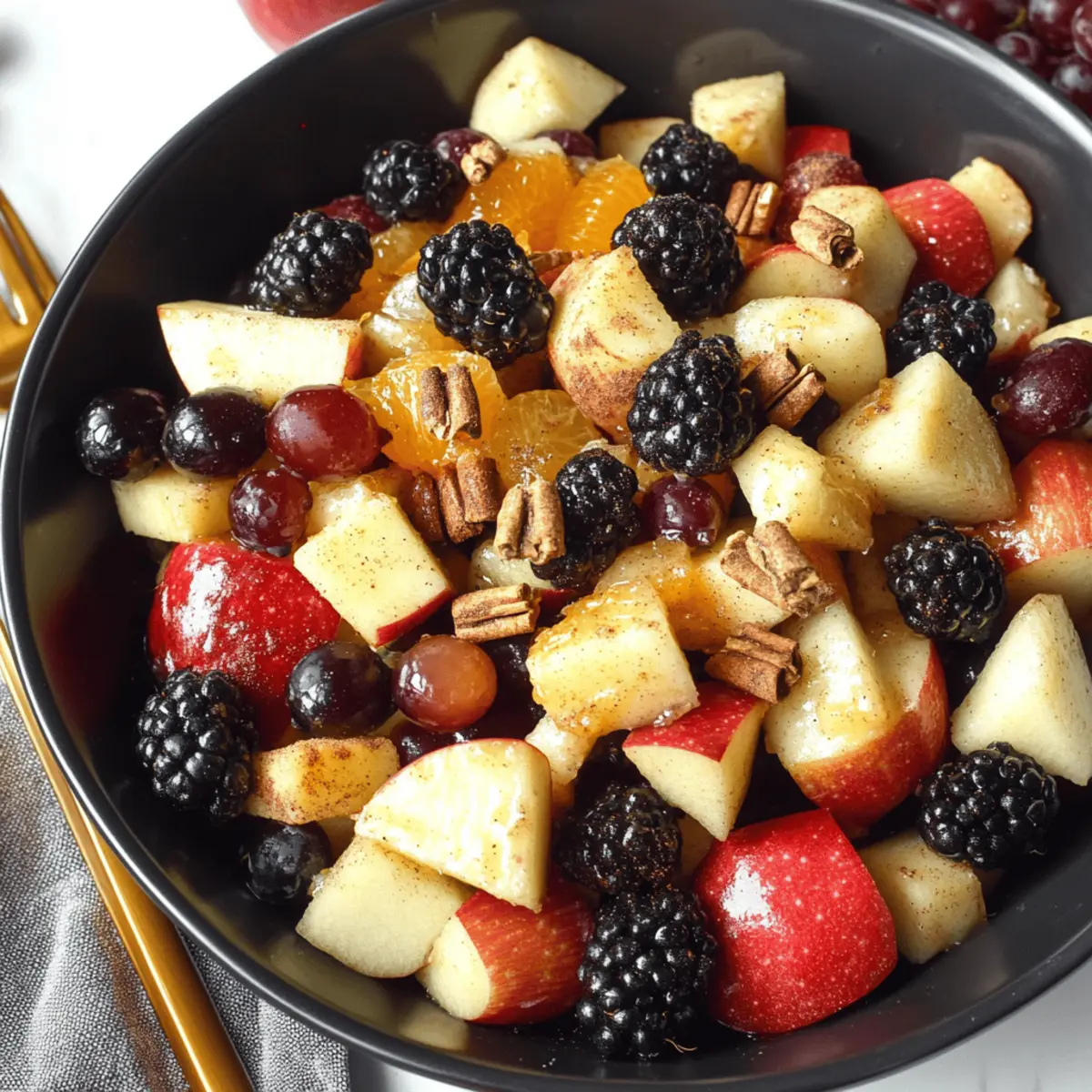 Refreshing Fall Fruit Salad with Cinnamon Orange Twist
