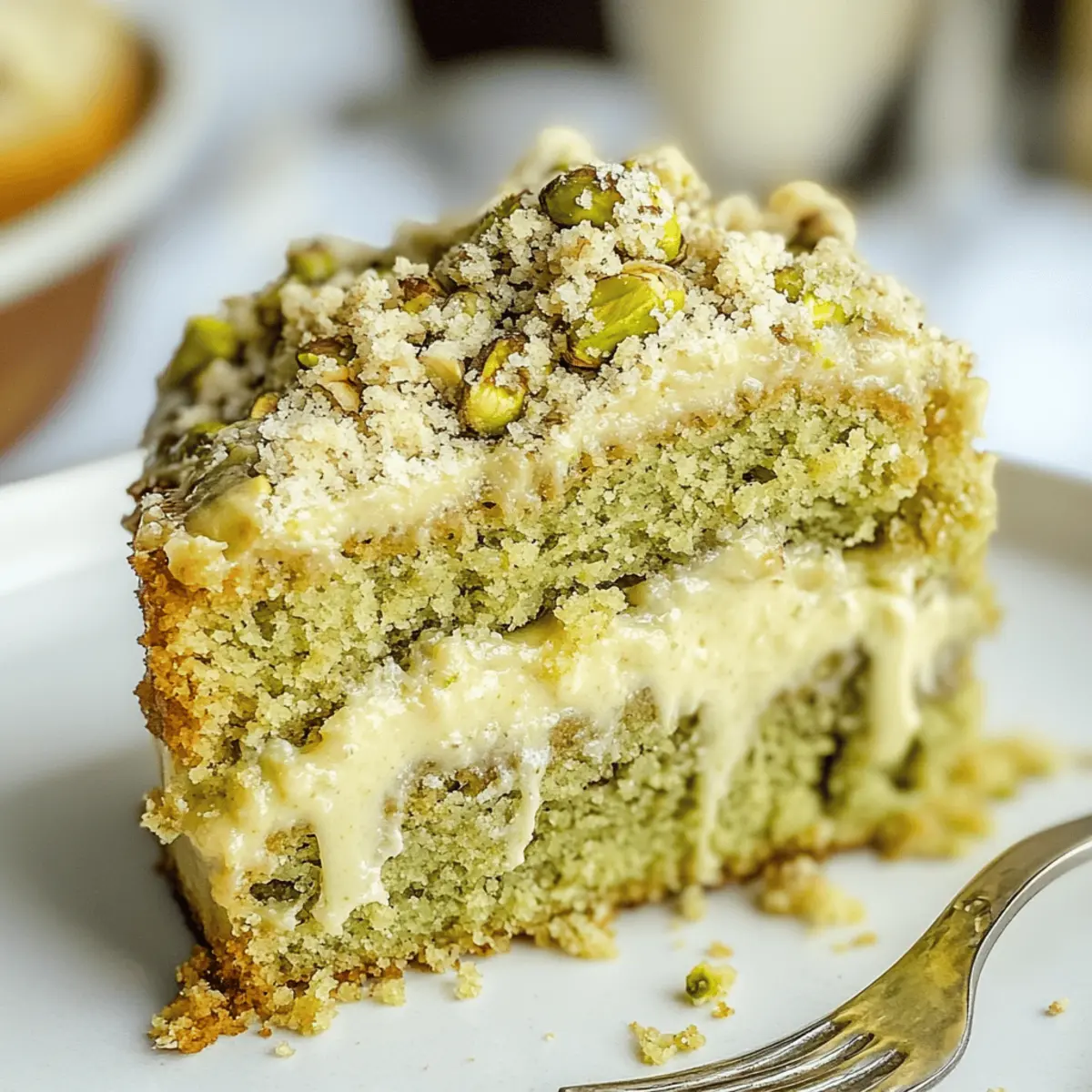 Irresistibly Moist Vegan Pistachio Coffee Cake Delight