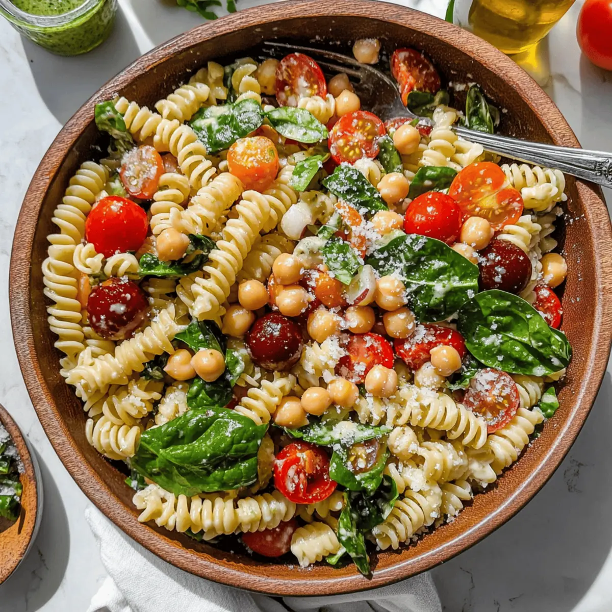 Zesty Italian Pasta Salad with Chickpeas for Summer Bliss