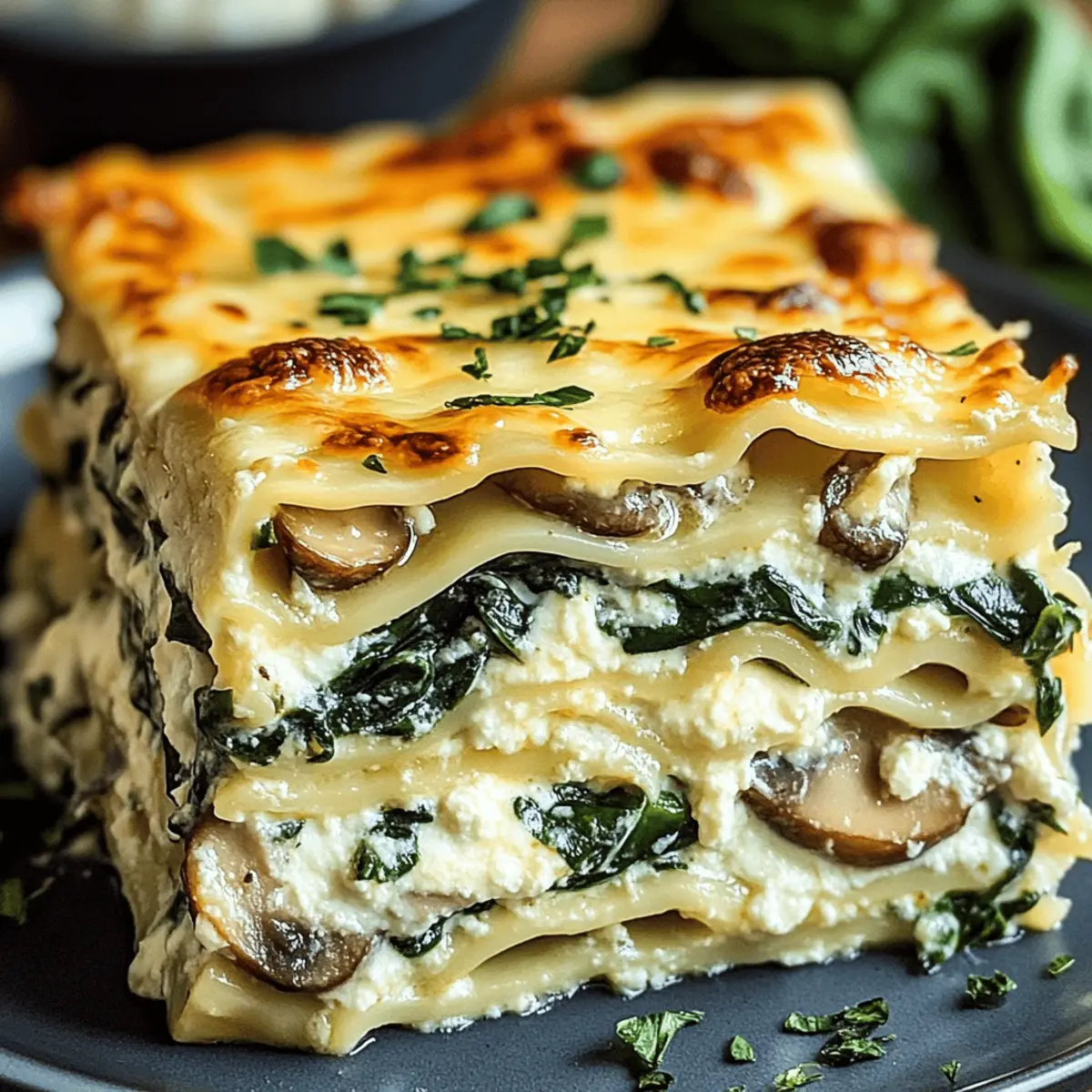 Creamy Spinach Mushroom Lasagna for a Cozy Night In
