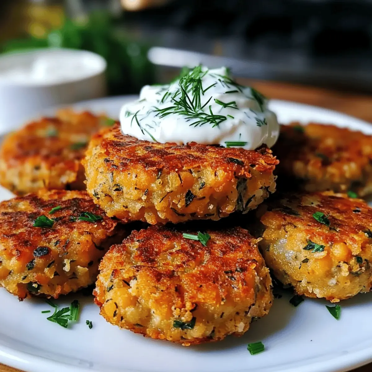 Savory Lemon Chickpea Patties with Creamy Yogurt Sauce