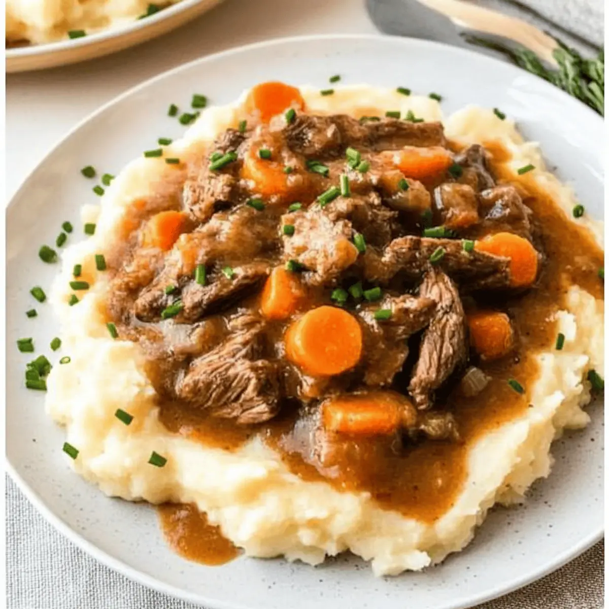 Apple Cider Stew Over Mashed Potatoes: Pure Cozy Comfort