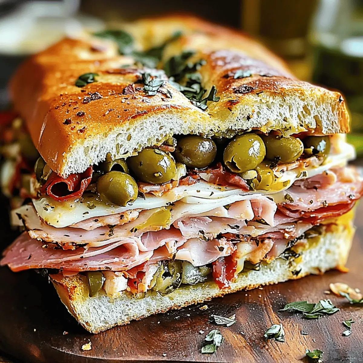 Authentic Muffaletta Sandwich: Savor the Bold New Orleans Flavor
