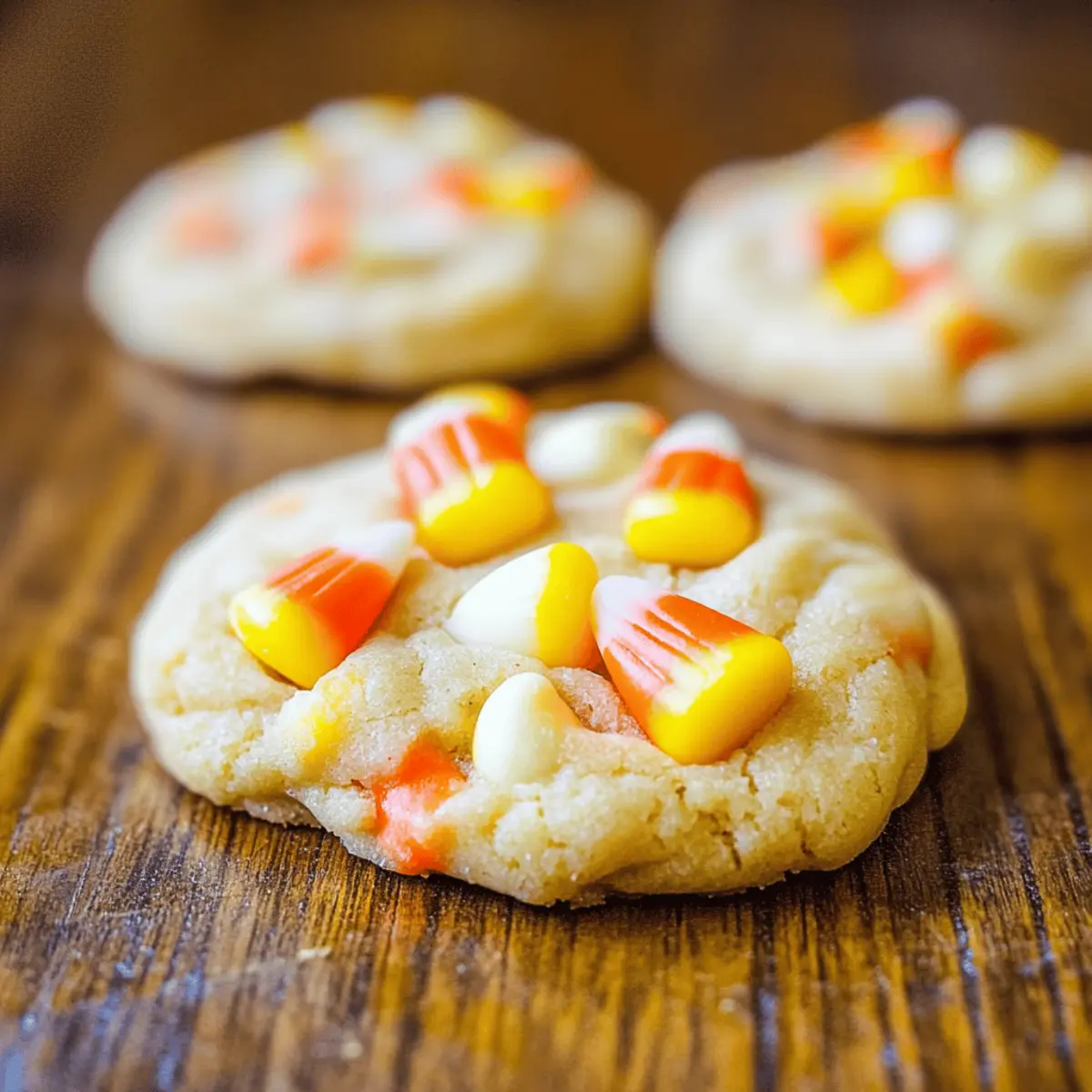 Soft and Chewy Candy Corn and White Chocolate Cookies