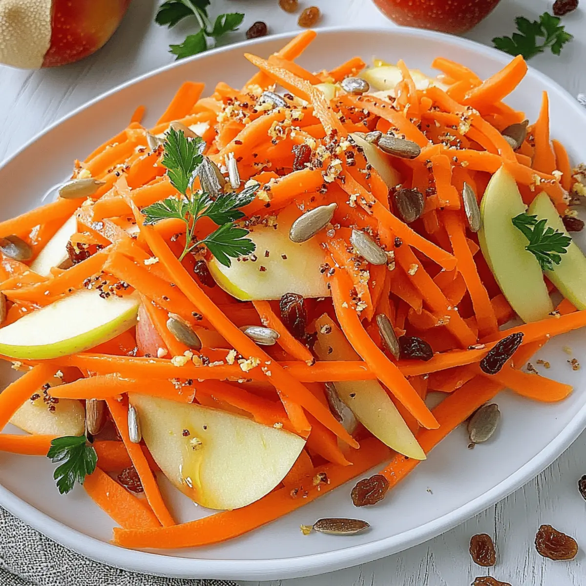 Crisp Carrot Apple Salad for a Healthy Refreshing Boost