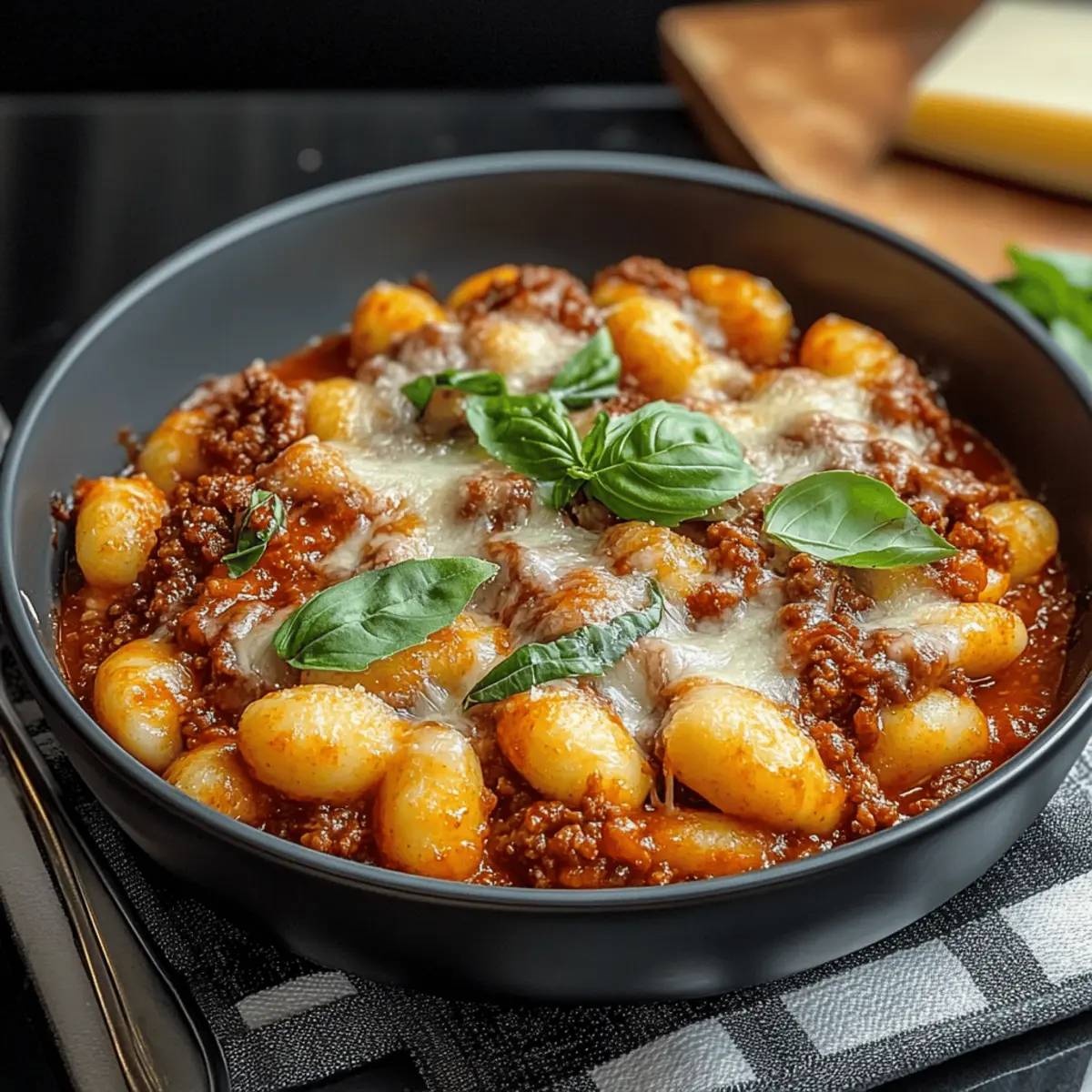 Cheesy Bolognese Gnocchi Bake for a Cozy Dinner Delight