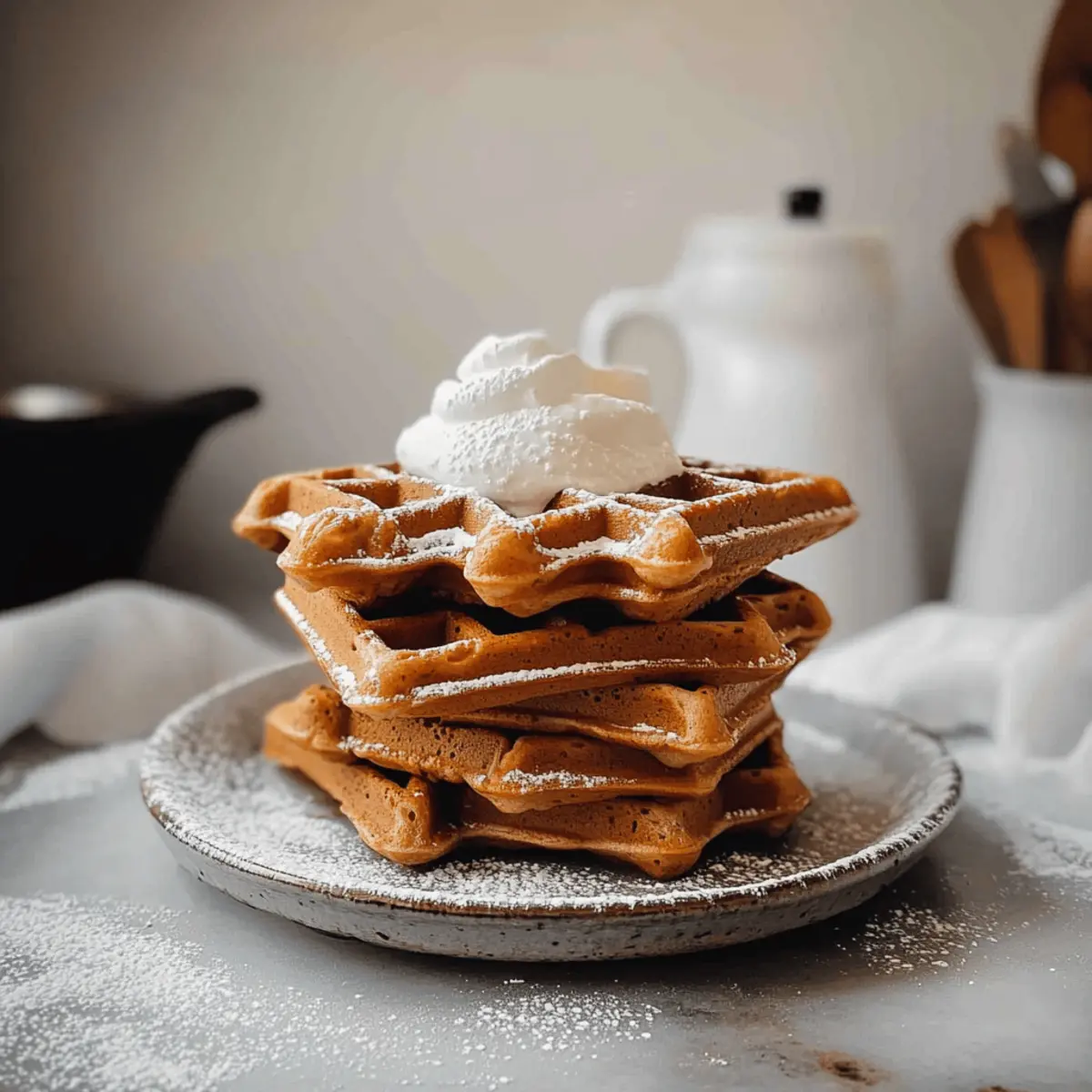 Christmas Morning Gingerbread Waffles: Cozy Holiday Bliss