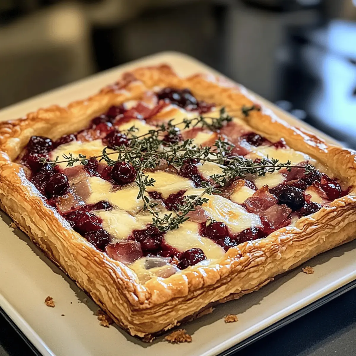 Cranberry Brie Tart with Pancetta & Thyme: A Cozy Delight