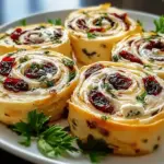 Cranberry Feta Pinwheels with Cream Cheese